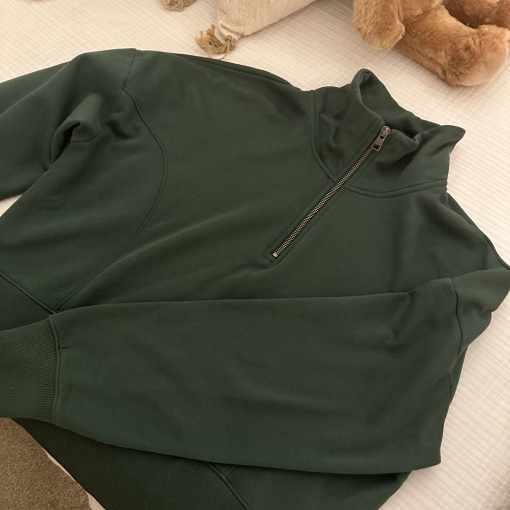 Universal Thread Forest Green Fleece Half-Zip Pullover